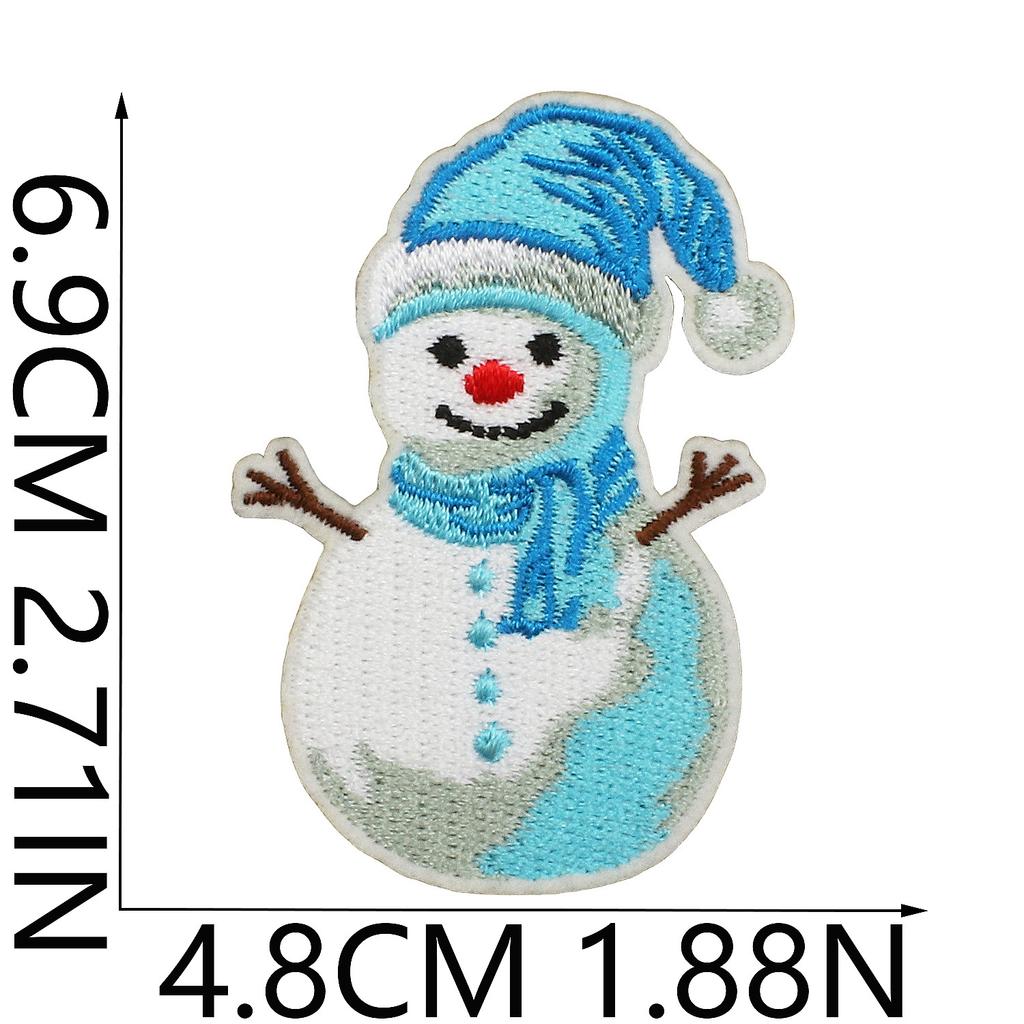 Christmas Theme Embroidery Cloth Sticker Bag Clothes Decoration Snowflake Bell Patch Sticker Gift Computer Embroidery Stamp Ironing