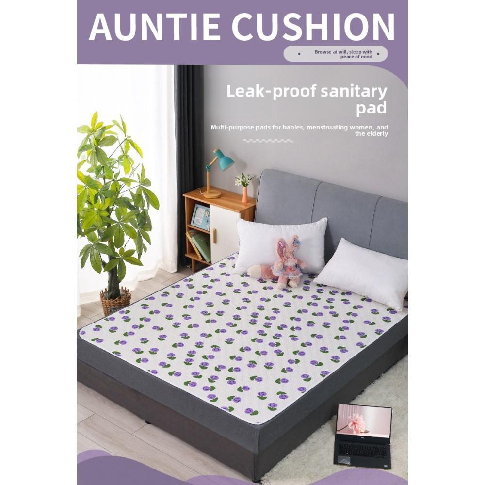 Washable Menstrual Pad Waterproof Anti Leakage Non Slip Mattress Pad Reusable Period Bed Pad for Girls Students Dormitory