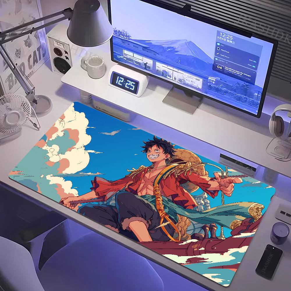 One Piece Monkey D Dragon Anime Gaming Mouse Pad Large Rubber Keyboard Desk Mat With 2MM Stitched Edge Design