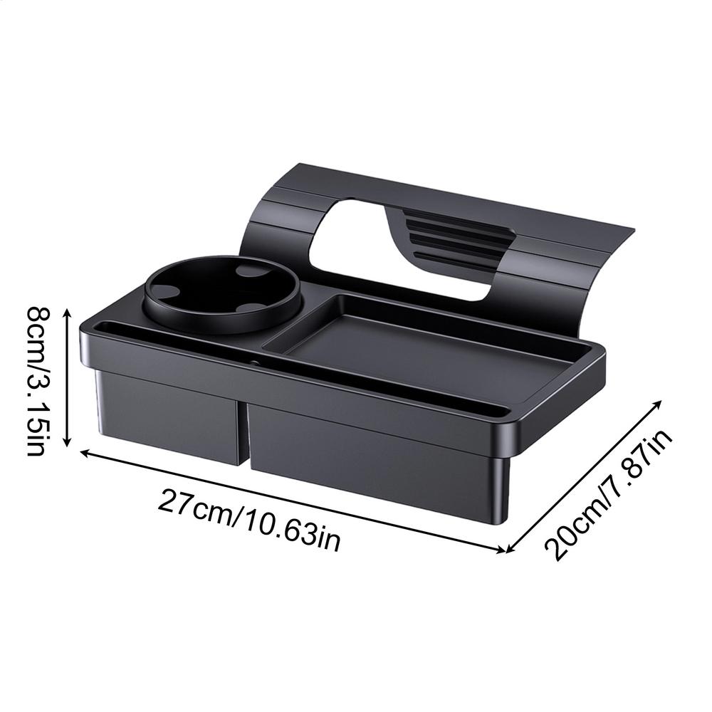 

Universal Car Organizer Box Side Door Window Storage Pocket Hanging Storage Rack With Cup HolderAuto Interior Accessories Tray чорний
