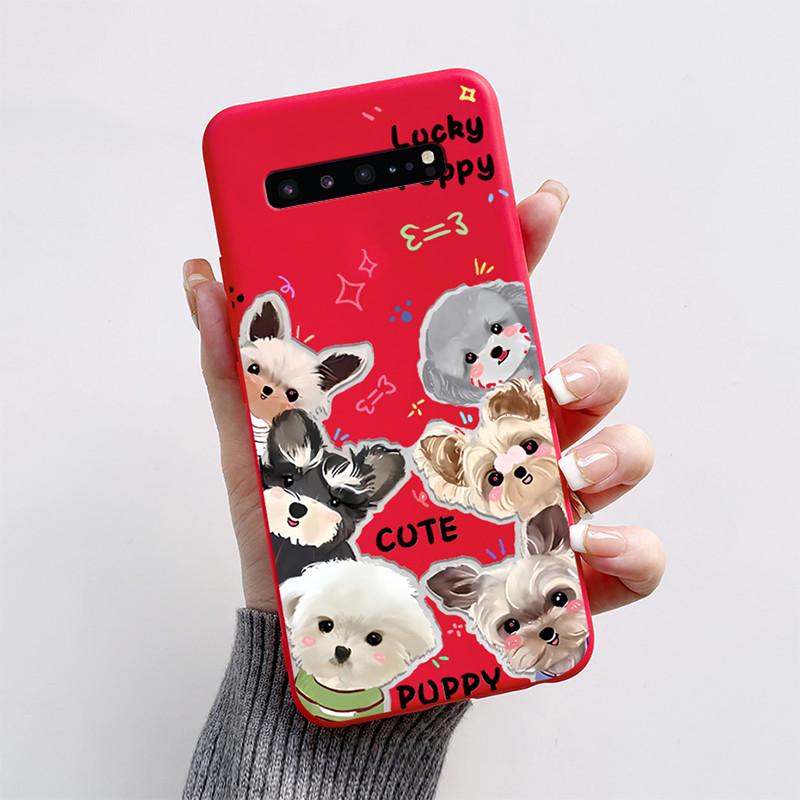 For Samsung S10 5G Case Cute Cartoon Soft Silicone Matte Slim Protective Phone Cover For Samsung Galaxy S10 5G G977N Case Coque