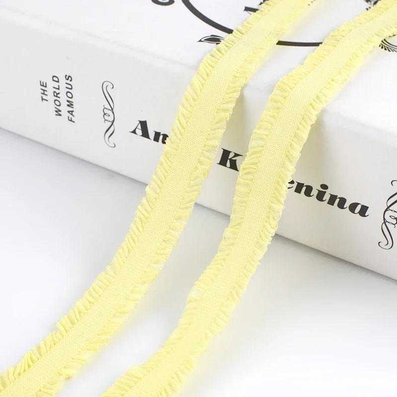 5/10Yards Meetee 12mm Ruffled Elastic Band Colorful Pleated Stretch Lace Trim Headdress Ribbon DIY Garment Sewing Accessories