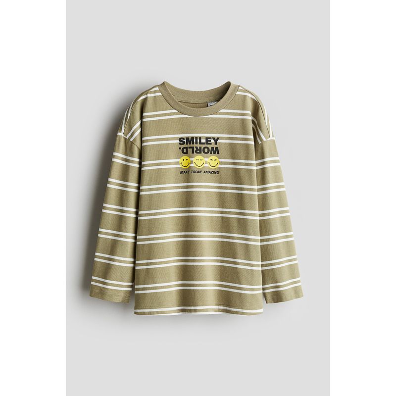 

HM Children s Clothing Boys T-shirt Autumn Crew Neck Pure Cotton Casual Loose Long Sleeves T-shirt 1235745