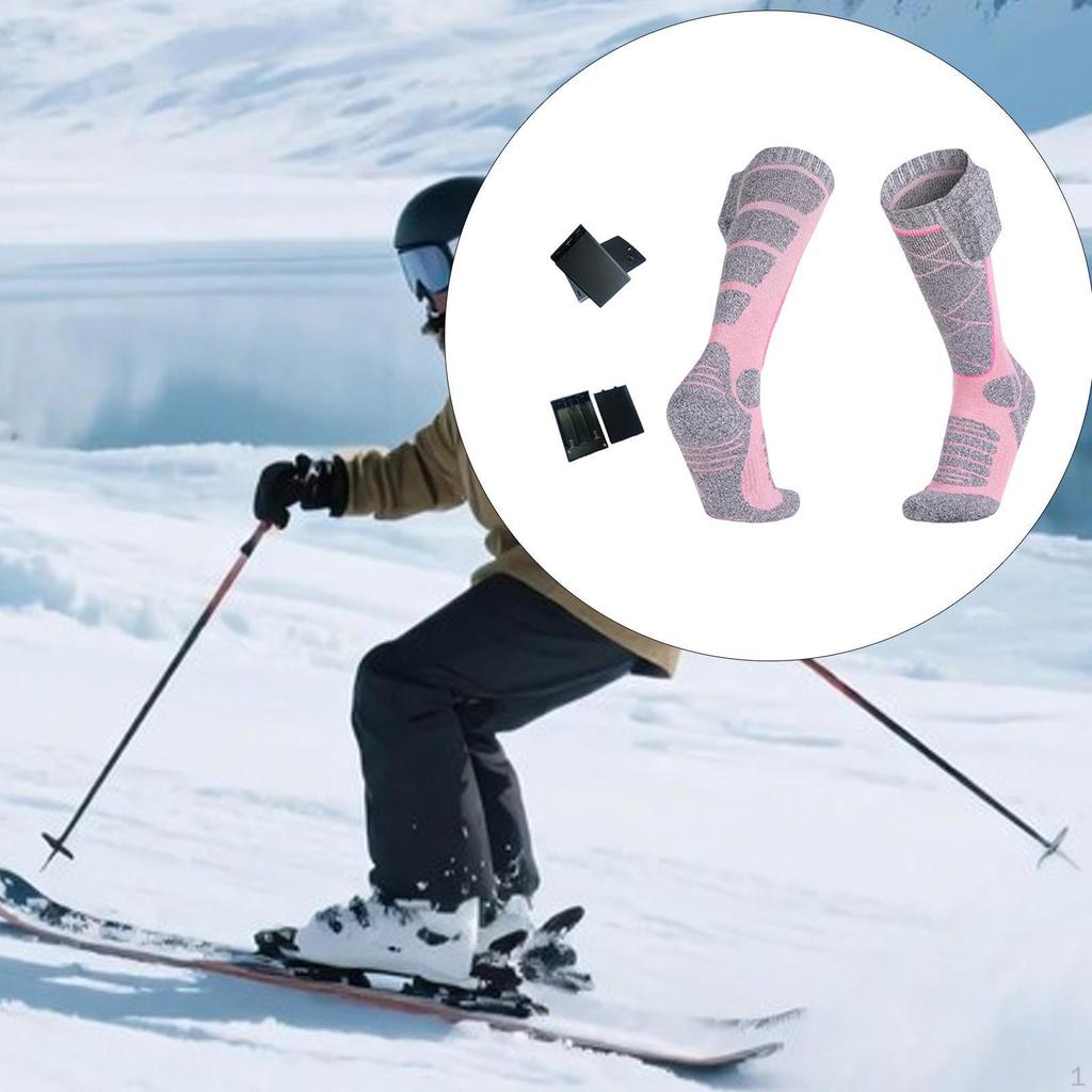 Heated Socks Boot Sock Knee High for Outdoor Sports Skating Skiing Hiking