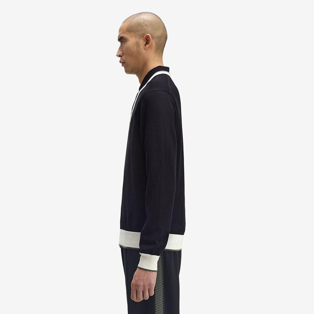 Fred Perry [Sharp] Contrast Tip Knit - Black Afpm253K316-102