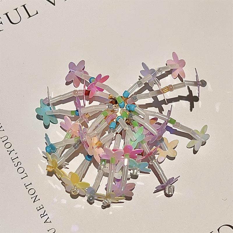 Dopamine Handcrafted Beaded Jelly Shoes Shoes Buckles Sandals Accessory Diy Decorative Shoe Flower Slippers Jewelry Accessories