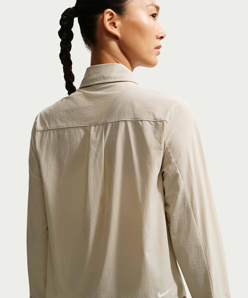 NIKE Acg Aries Button-Up Long Sleeve Trail Running Top W - Cream Ii: Summit White / Ir7297-236