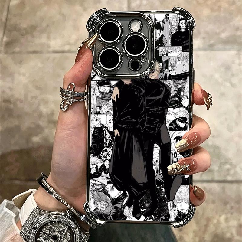 Anime Geto Suguru JUJUSU Soft Phone Case For iPhone 15 16 17 Air 14 Pro Max 16E Plus 13 12 Mini Plating Anti-Fall Fundas