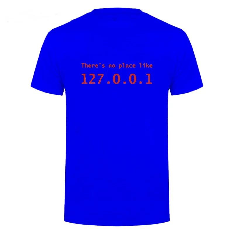 

Мужская футболка программиста-гика, забавная футболка с IP-адресом, топы, нет места лучше, чем 127.0.0.1, компьютерная комедийная футболка, подарок на день рождения парню XXXXXL лавандовый