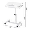 LBFXQ Side Reversible Desktop Side Table with 55cm Wide X 32cm Deep X Height Adjustable Folding Easy Lazy Desk for Working from Home Table, Casters,