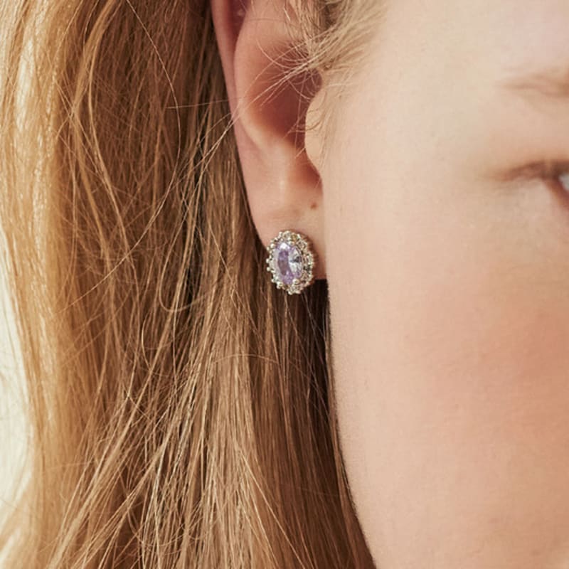 noonoo fingers purple light earrings