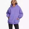 Womens Hooded Sweatshirt Loose Fit Casual Pullover With Front Pocket Streetwear Style
