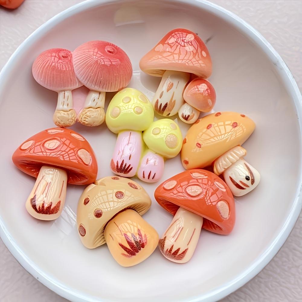 6pcs Mushroom Refrigerator Magnets Cute Fridge Locker Whiteboard Decorative Fridge Magnets Home Kitchen Office Decoration
