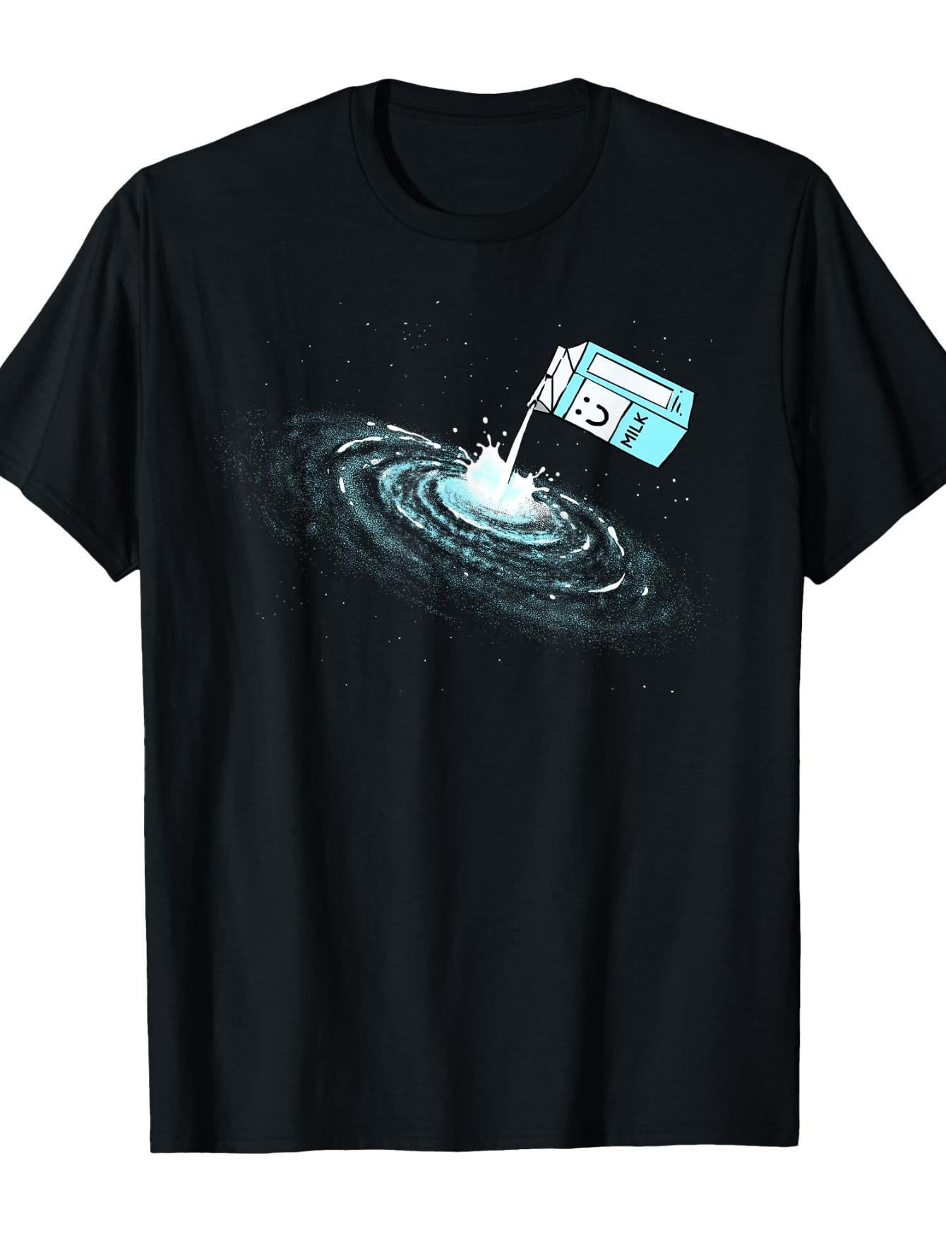 1PC Milky Way Galaxy Shirt Pun Astronomy Space Lovers Astronaut T-Shirt,Soft Unisex, Affordable L