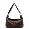 Large-capacity plaid tote bag women's autumn and winter new literary and leisure shoulder messenger bag commuter bag