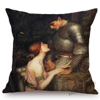 Aestheticism Master John Waterhouse Ancient Greek Myths Goddess Oil Painting Sofa Pillow Case Young Girls Linen Cushion Cover