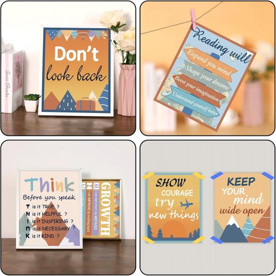 Moving Mounta Motivational Posters Set for Classroom Decorations Colorful Mounta Themed Pirational Poster Positive Quote Wall Art for Bulletin Boards