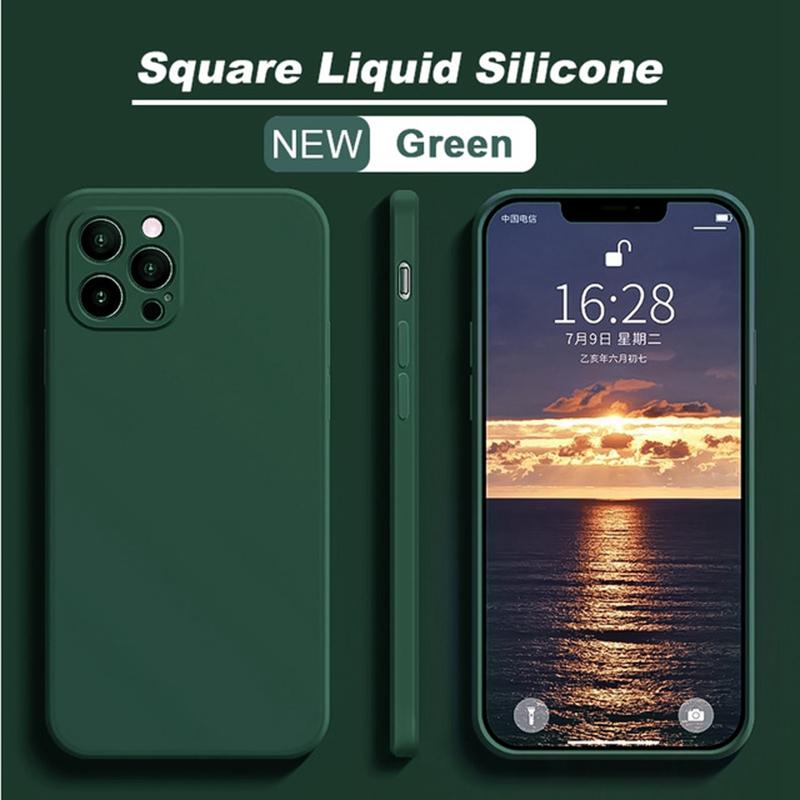 For For Iphone 15 14 13 11 12 Pro Max Mini Case Official Square Liquid Silicone Case For For Iphone X XS XR  7 8 Plus SE Cover