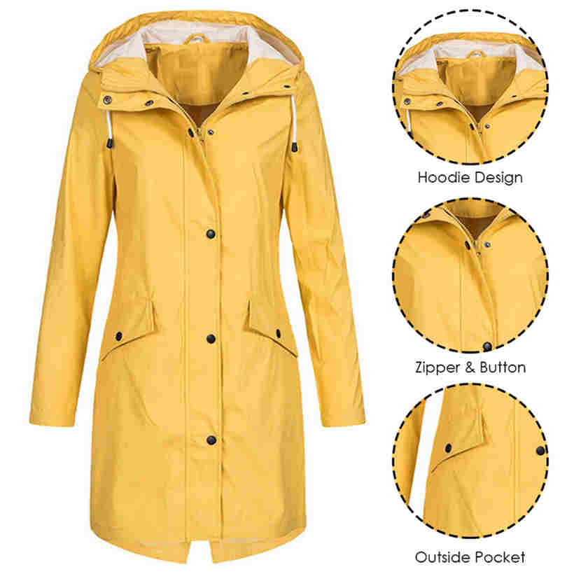 Autumn Winter Mid Length Women Windbreaker Outdoor Females Waterproof Sports Hiking Jacket