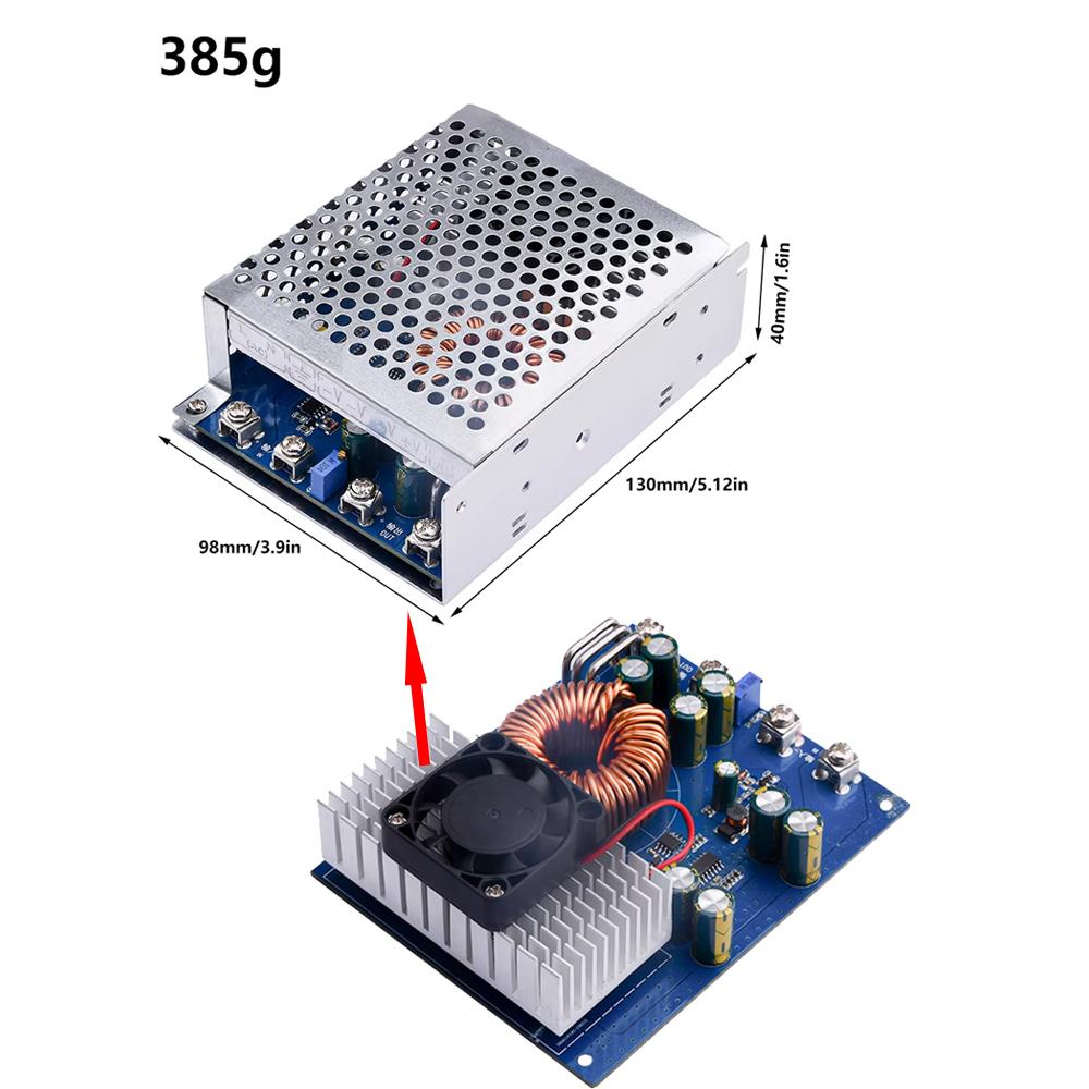 50A 1000W Step Down Power Supply Module DC 25V-90V to DC 2.5V-50V Buck Converter Wide Voltage Stabilizers Power Supply Board