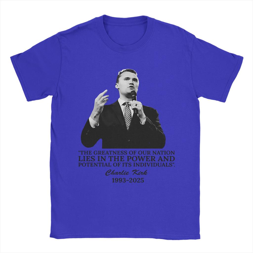 Turning Point USA T-Shirt Sommer Trendige T-Shirts Herren Baumwolle O-Ausschnitt Übergröße Kleidung Kurzarm Streetstyle T-Shirt