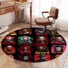 Custom Name Halloween horror Printed Round Rug Carpet Chair Rug Area Rug Entryway Doormats,for Office Chair Living Room Bedroom Kitchen Room.