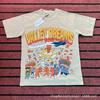 2025 Amerikanische trendige Marke Vall gewaschen alt bedrucktes kurzärmeliges Hip-Hop lockeres Streetwear-T-Shirt für Männer und Frauen