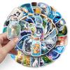 50 Bottles of Cat Doodle Stickers Personalized Cartoon Cute Cat Decorative Mobile Phone Water Cup Creative Stickers