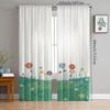 2 Pieces of Christmas Sunflower Printed Curtains   Pole Bag Curtains   Christmas Decorations   Home Decorations   Room Decorations