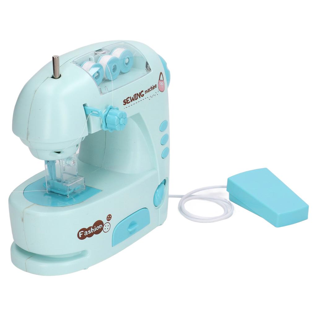 Children Electric Sewing Machine Toy with Threader Ruler Interesting Small Electric Sewer Toy for