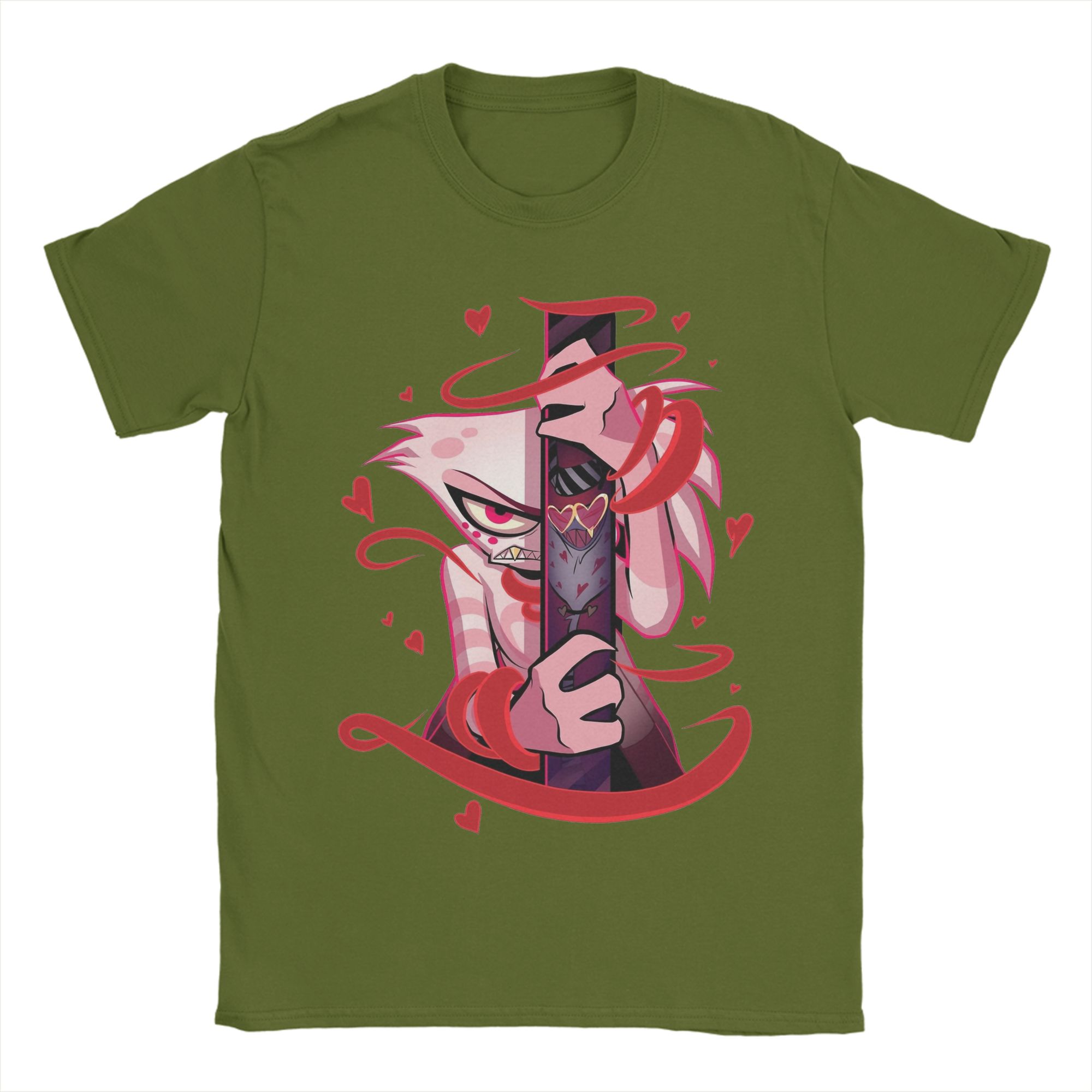 

Веселые футболки Hazbins Hotels для мужчин, хлопковые футболки с круглым вырезом, футболки с коротким рукавом, одежда для подарка 4XL