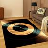 Retro-Vinyl-Schallplatten-Musikteppich für Wohnzimmer, Sofa, Schlafzimmer, Küche, Fußmatte, Spielzimmer, rutschfeste Matte