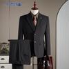 Gestreiftes 3-teiliges Business-Anzugset für Herren