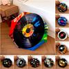 1PC Music Records Umbrella Portable Folding Umbrella Iron Frame Hole Bone Structure Outdoor Home Umbrella A8