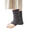 [Kinuyo] Toe-Open Socks Silk Organic Cotton Lining 100% Silk Cotton Leg Warmers SO7692 Black Tea