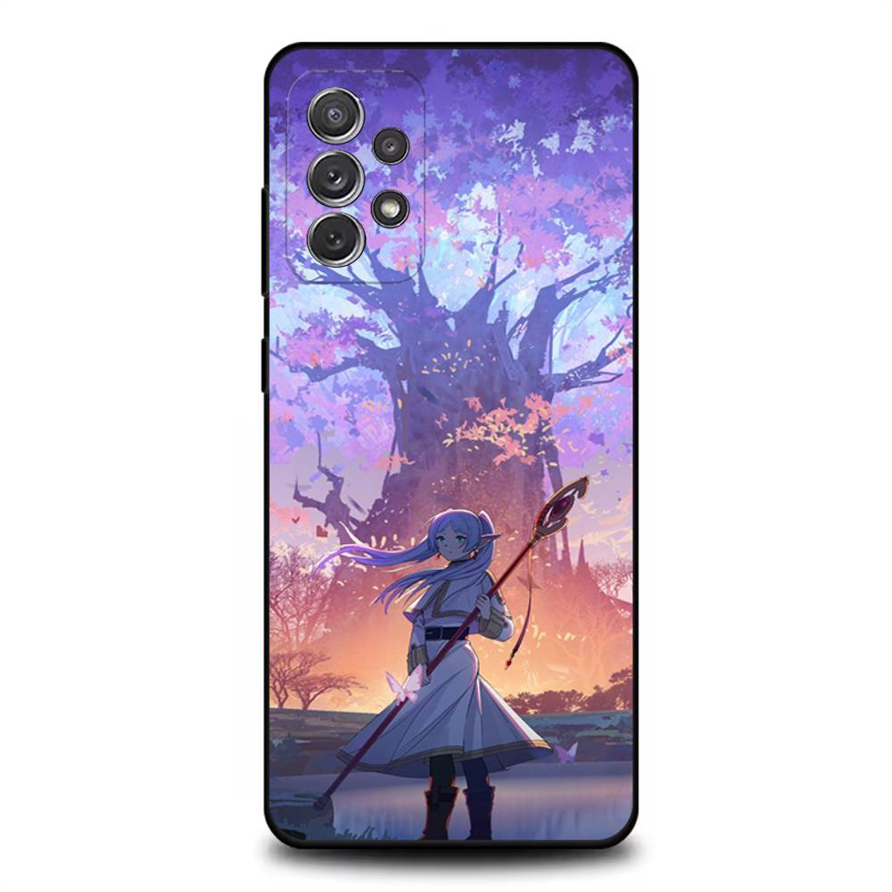 Frieren Sousou No F-Frieren Phone Case For Samsung S 25,24,23,22,30,21,10,9,Ultra,Plus,Lite,FE,4,5G Black Soft Case