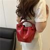 Korean Leather Bucket Bag Small Women’s Handbag Fashion Single Shoulder Bag  Female