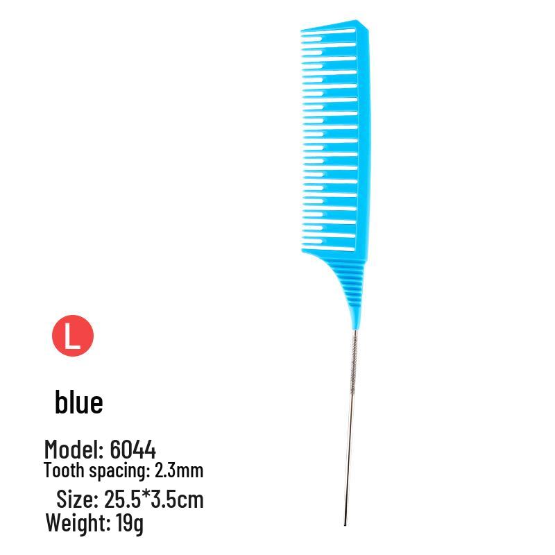 Barber Shop Sectioning & Dyeing Highlight Comb Set - Steel Needle and Fine Teeth, Heat-Resistant, Pointed Tail
