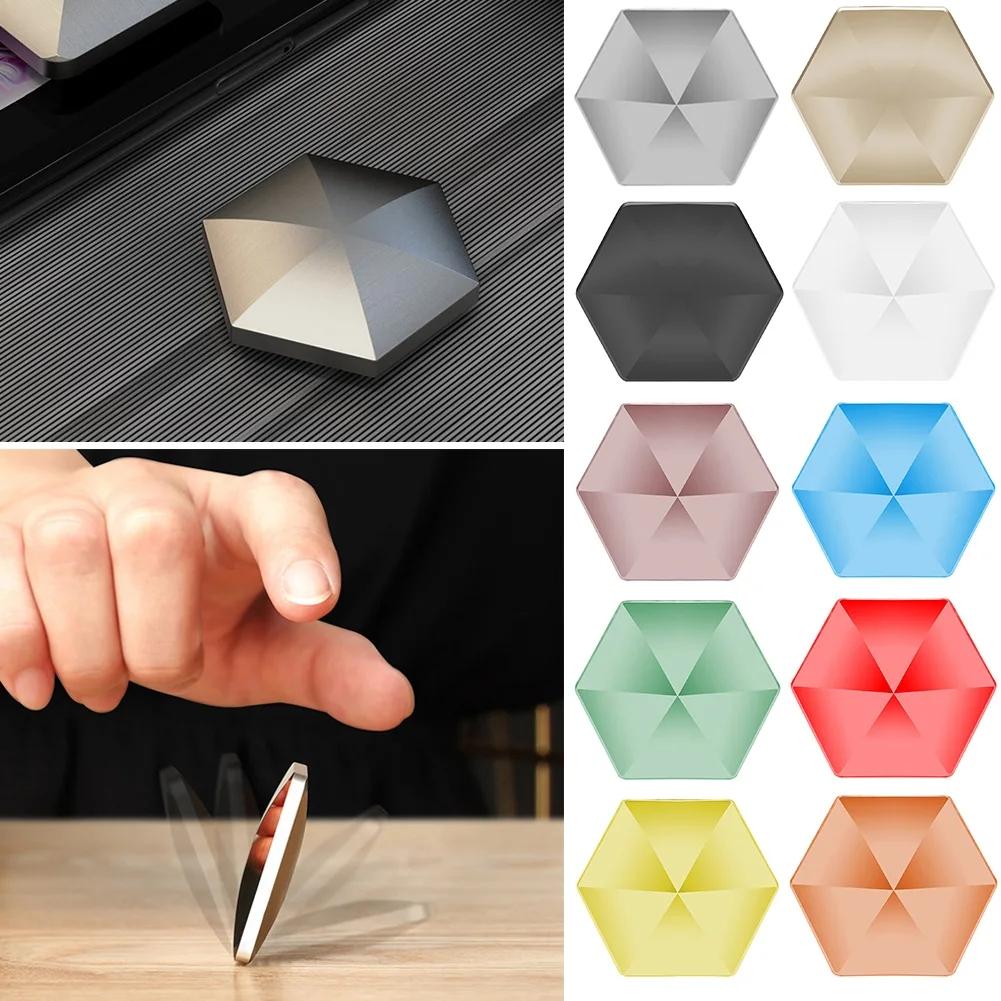 Hexagonal Square Fun Desktop Flip Toy - Fingertip Gyro Pocket Stress Relieving Artifact For Children And Adults