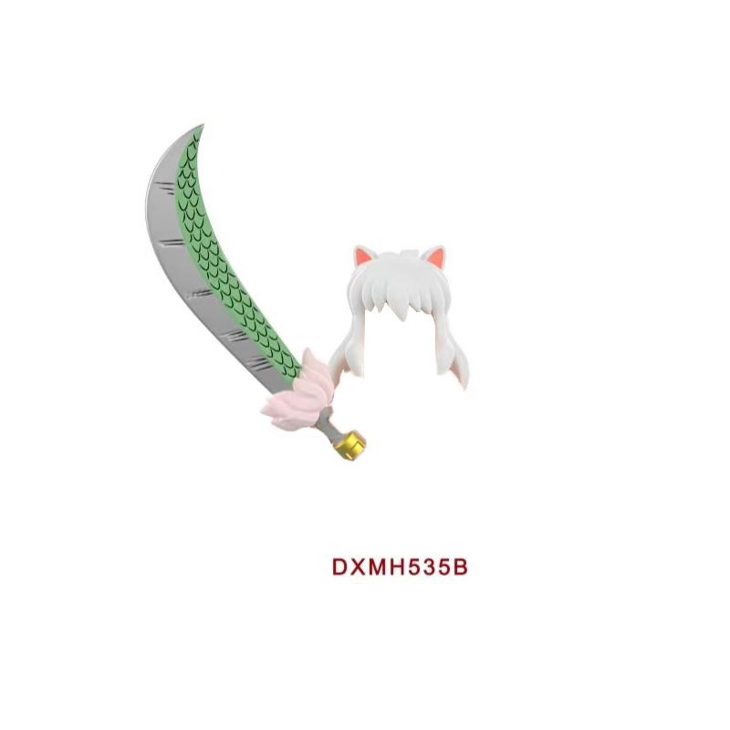 

Non-Toxic New Anime Inuyasha Dragon Scale Iron Broken Teeth Weapon Semi Demon Children Assembled Building Blocks Toy