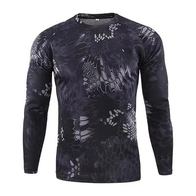 Lovecké 3D tištěné tričko Maskáčové tričko Camo s dlouhým rukávem Jaro Podzim Outdoorový top Pohodlné ležérní volné