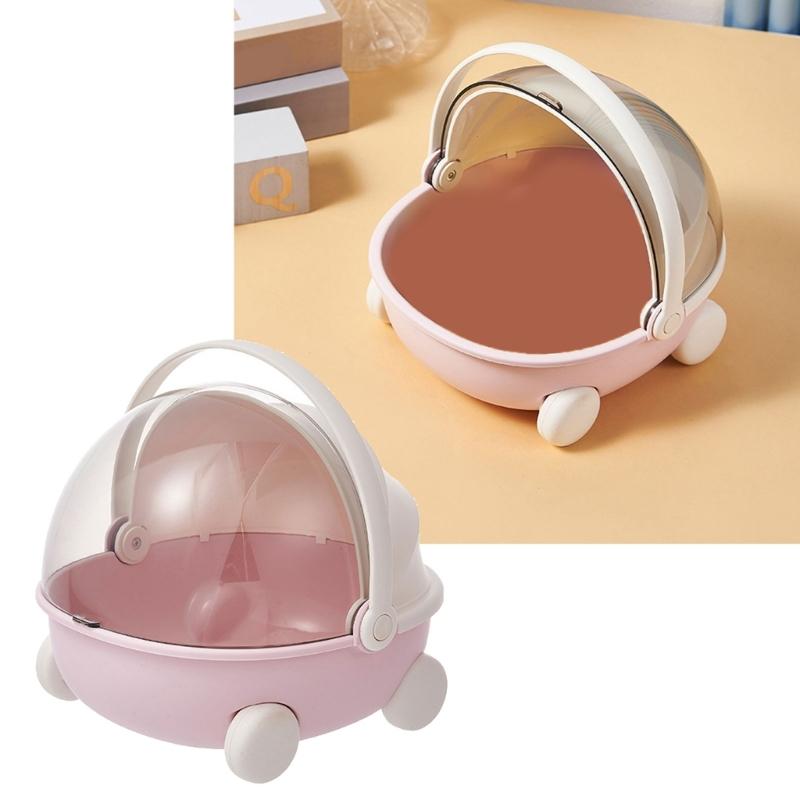 Creative Cradle Shape Desktop Storage Box for Organizing Toy Stationery and Small Items Featuring Flipping Lid Made from User Friendly Plastic