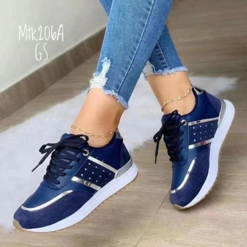 Women Sport Running Casual Sneaker Athletic Tennis Loafers Skateboard Flat Shoes Comfortable Platform Elegant Fashion Basketball