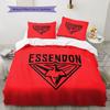 Essendon Football Club Pattern Bedding,Quilt Set Quilt Cover Pillowcase Home Birthday Gift(1 * Duvet Cover + 2 * Pillowcase, Without Core)