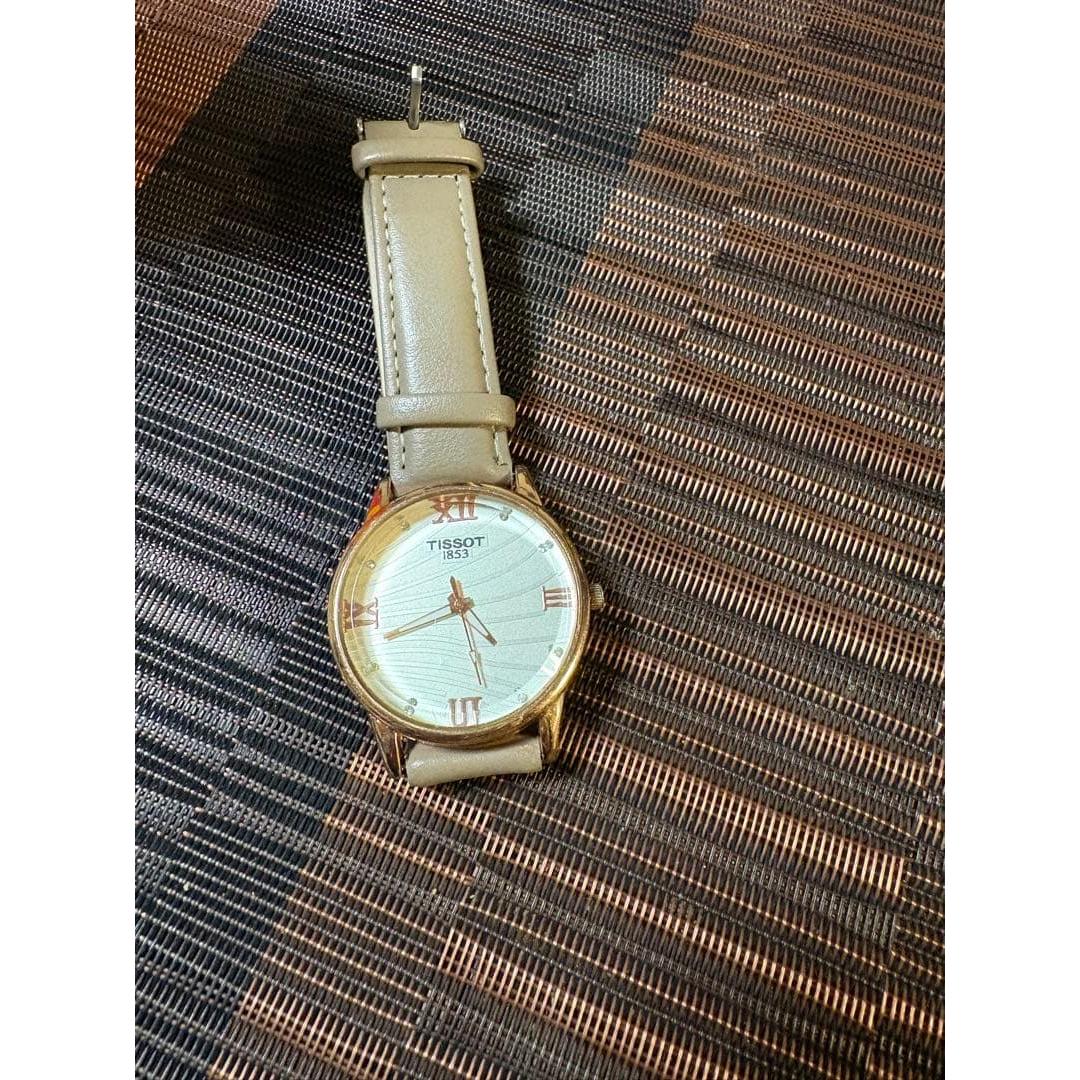 Used TISSOT beige leather watch