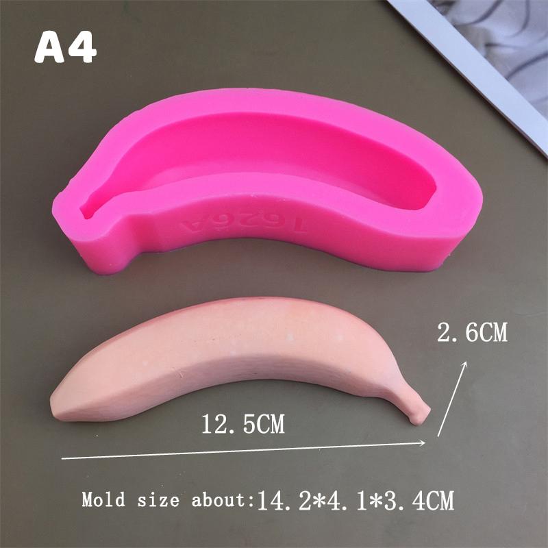 2026 NEW 3D Food Grade Banana Silicone Mold for Candle & Soap Making, DIY Craft Mold for Baking Decoration and Plaster Casting