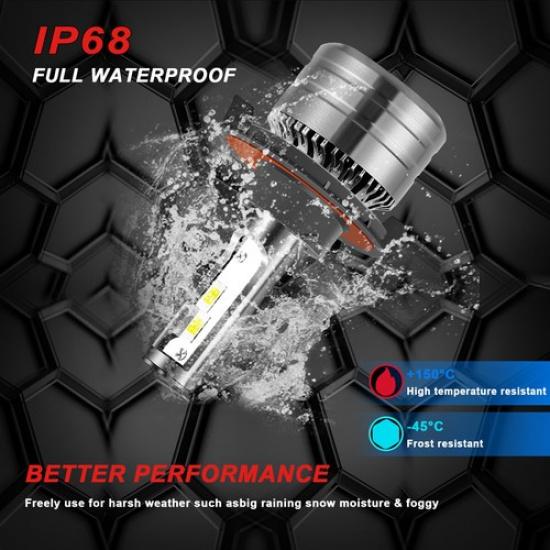 For Chrysler Aspen 2007-2009 4x LED Headlight Bulbs Kit Fog Light Beam 6000K