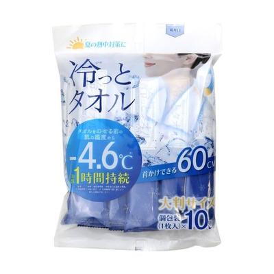 Von Kühlhalsen einzeln für sofortige Kühlung, ideal zur Vorbeugung von Hitzschlag im Sommer und [Set 10] Tücher, verpackt, Einweg, mit Menthol angereicherte Kühlung,