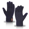 Unisex Alpaca Knitted Warm Gloves Men & Women Autumn Winter Cold Touch Screen Thickening Knitted Cycling Driving Full Finger Gloves