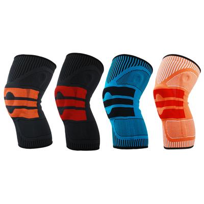 Silicone Knee Cap Nylon Supporting Spring Knitted Basketball Sports Silicone Knee Cap